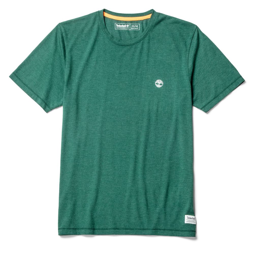 Camisetas Timberland Hombre Mohawk River Jersey Verde - Chile CUJ-163524